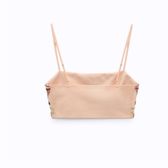 NWT Zara Beaded Embroidered Bustier Crop Top size S. - Picture 6 of 12